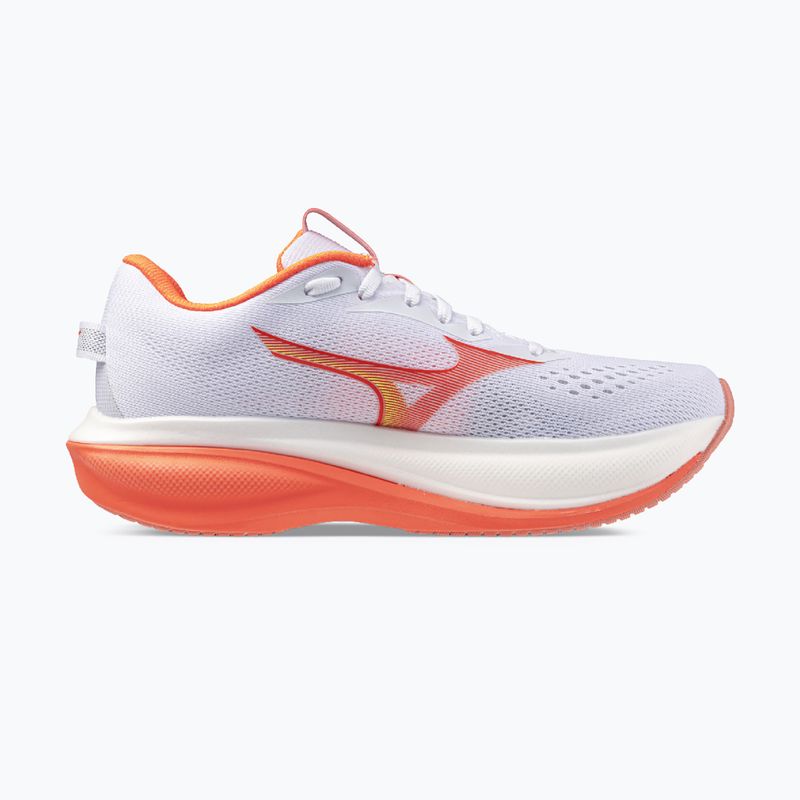 Moteriški bėgimo batai Mizuno Wave Rider 30 white/flamingo coral/lime pulp 2