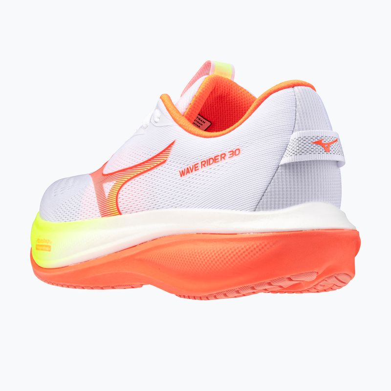 Moteriški bėgimo batai Mizuno Wave Rider 30 white/flamingo coral/lime pulp 4