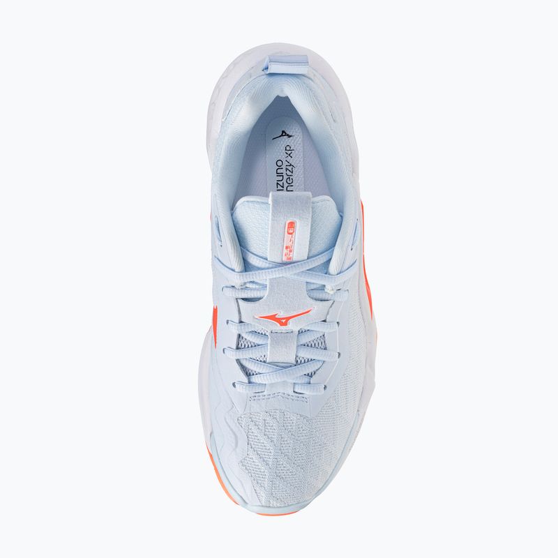 Moteriški rankinio bateliai Mizuno Wave Stealth Neo 2.1 blue finch/lava orange/white 4