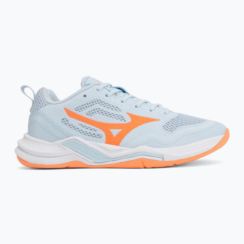 Moteriški rankinio bateliai Mizuno Wave Stealth Pro blue finch/lava orange 2