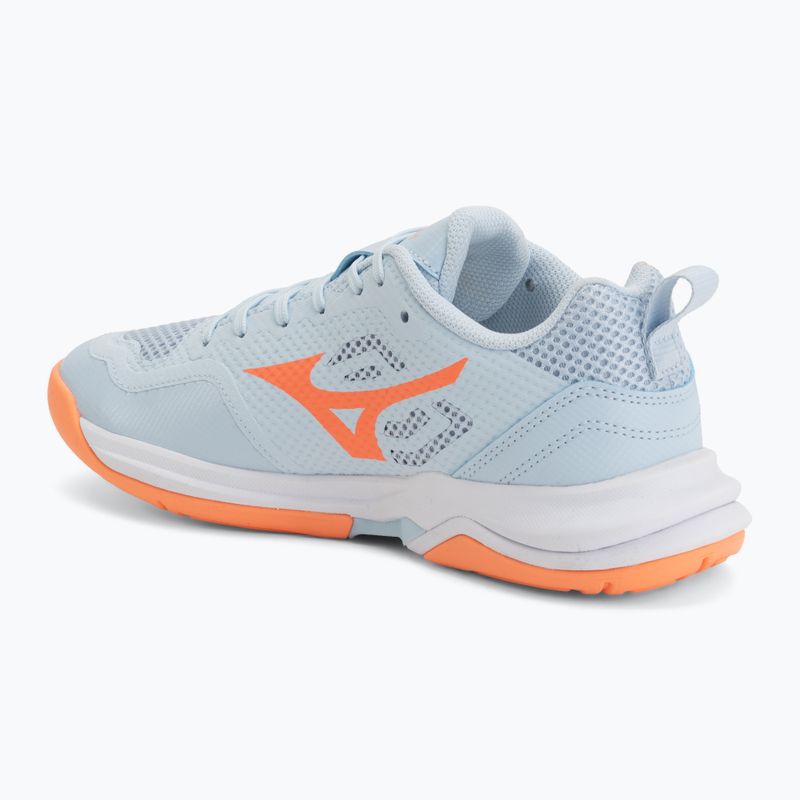 Moteriški rankinio bateliai Mizuno Wave Stealth Pro blue finch/lava orange 3