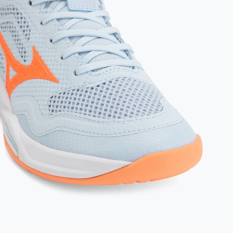 Moteriški rankinio bateliai Mizuno Wave Stealth Pro blue finch/lava orange 7