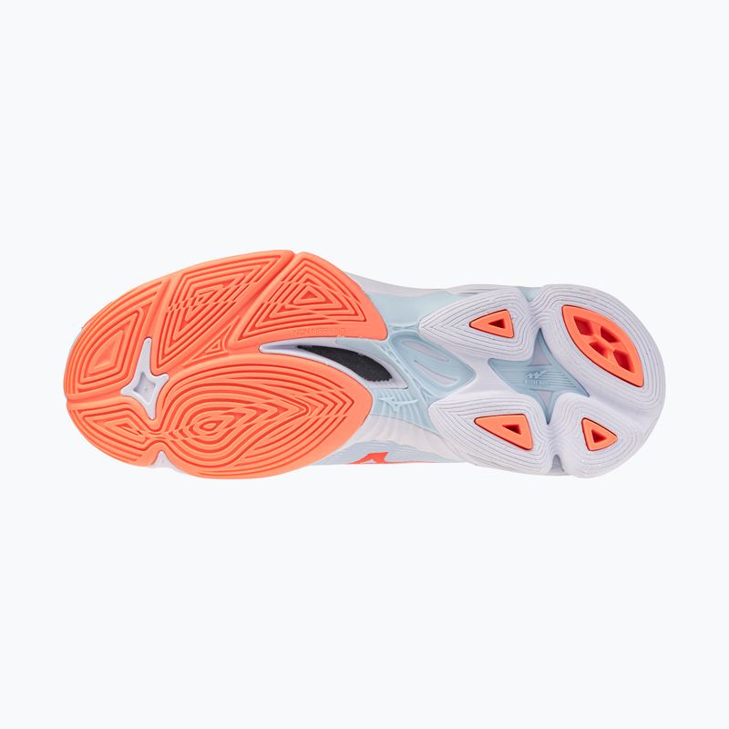 Moteriški tinklinio bateliai Mizuno Wave Lightning Pro blue finch/lava orange/flamingo coral 4
