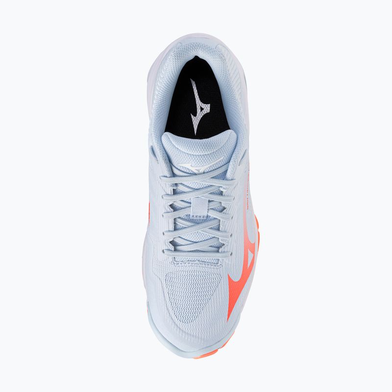 Moteriški tinklinio bateliai Mizuno Wave Lightning Pro blue finch/lava orange/flamingo coral 5