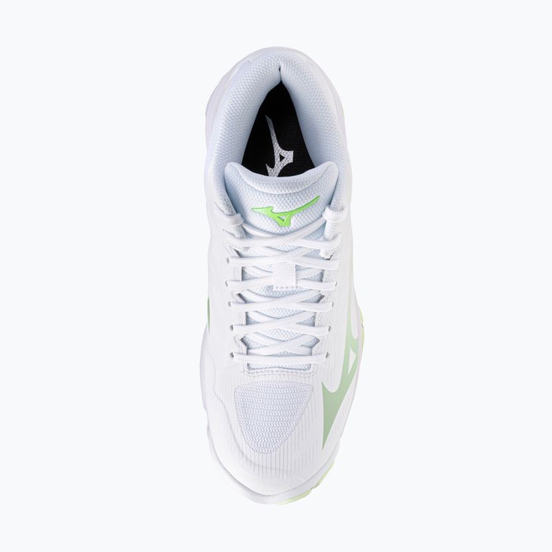 Moteriški tinklinio bateliai Mizuno Wave Lightning Pro Mid white/aqua gray/ambrosia 5