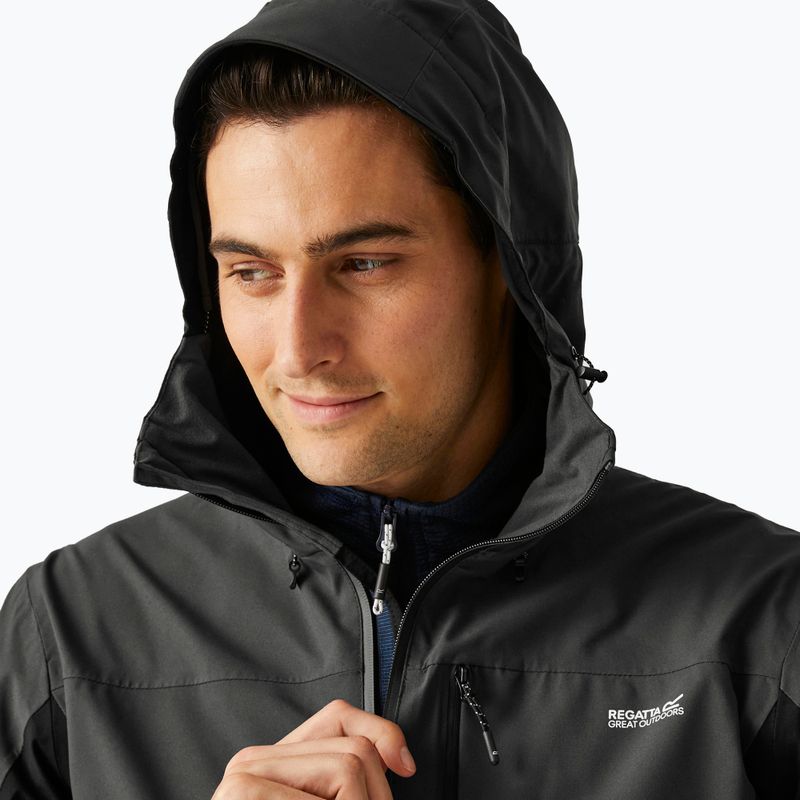 Vyriška softshell striukė REGATTA Birchdale II ash/black 4