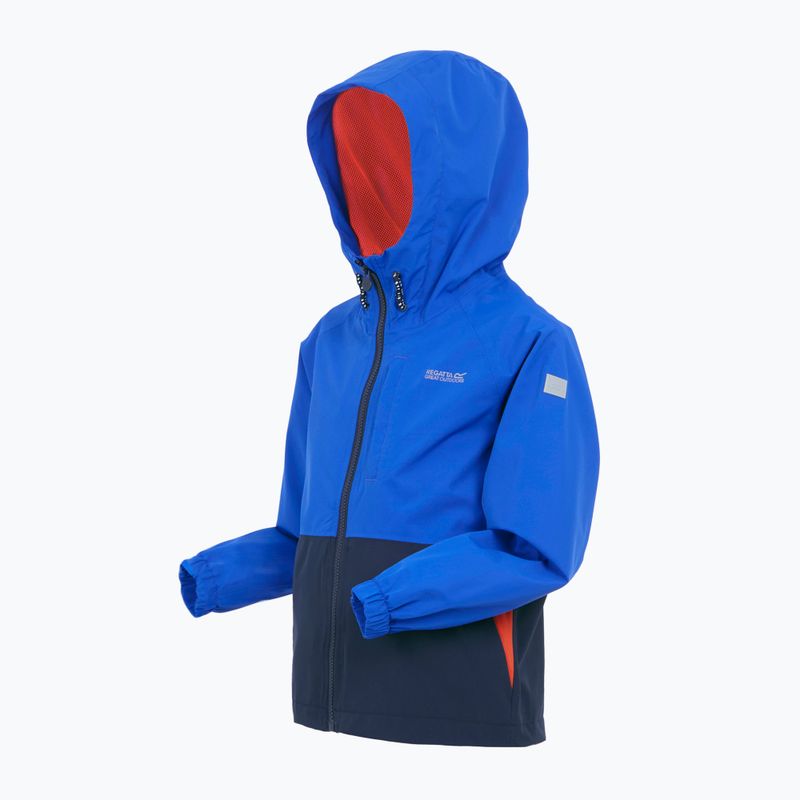 REGATTA Hanleigh II vaikiška striukė nuo lietaus olympian blue/navy/tangerine tango 11