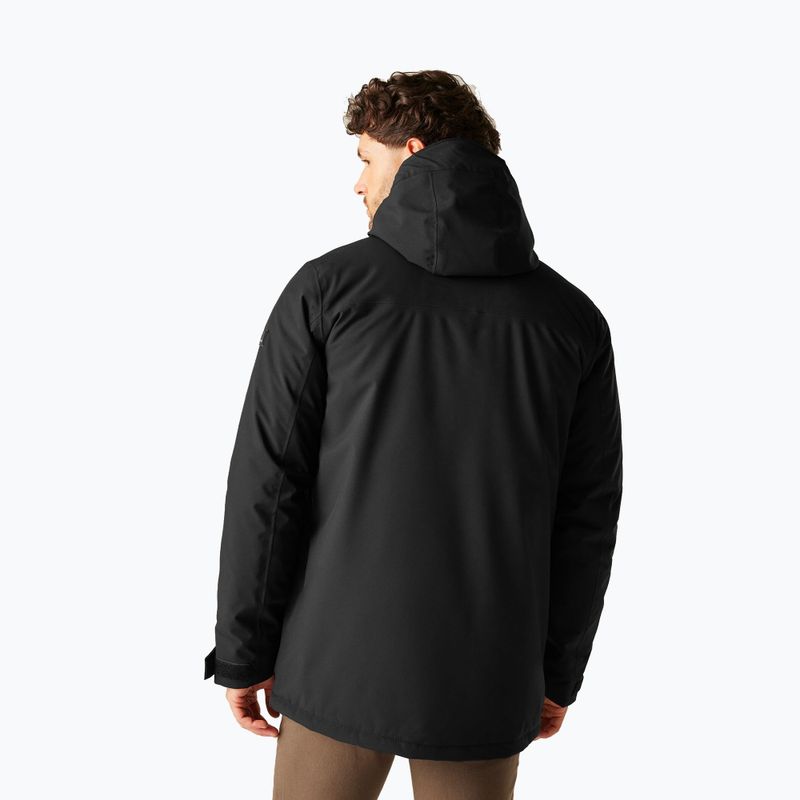 Vyriška lietaus striukė Regatta Balaton black/pumpkin spice 3