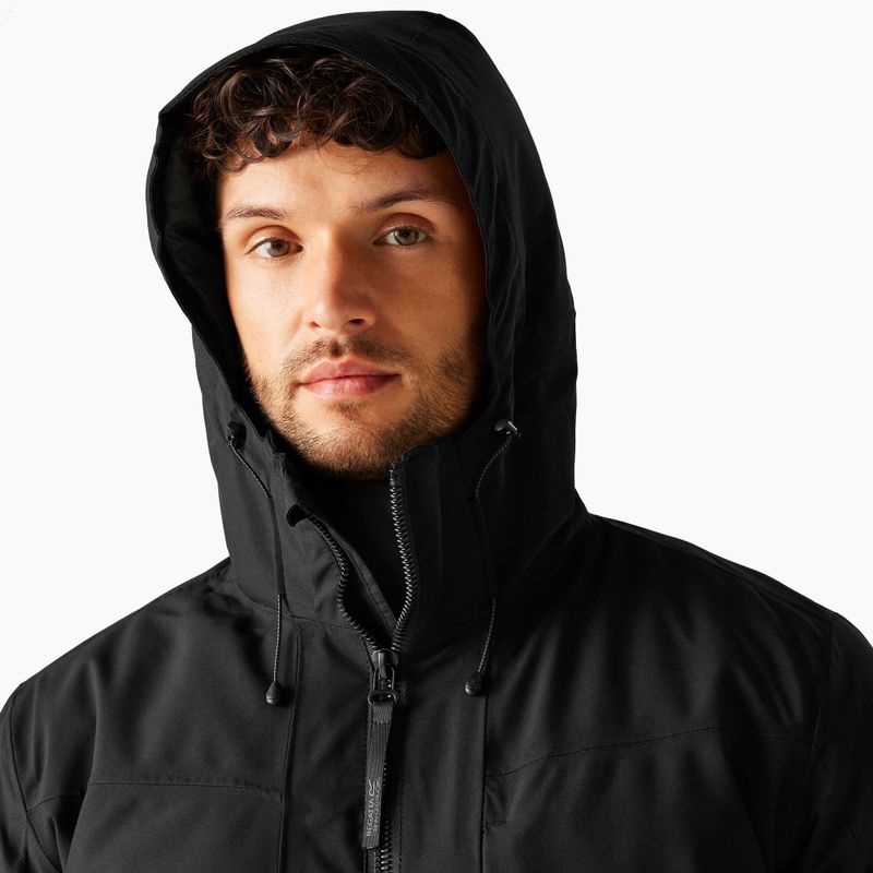 Vyriška lietaus striukė Regatta Balaton black/pumpkin spice 4