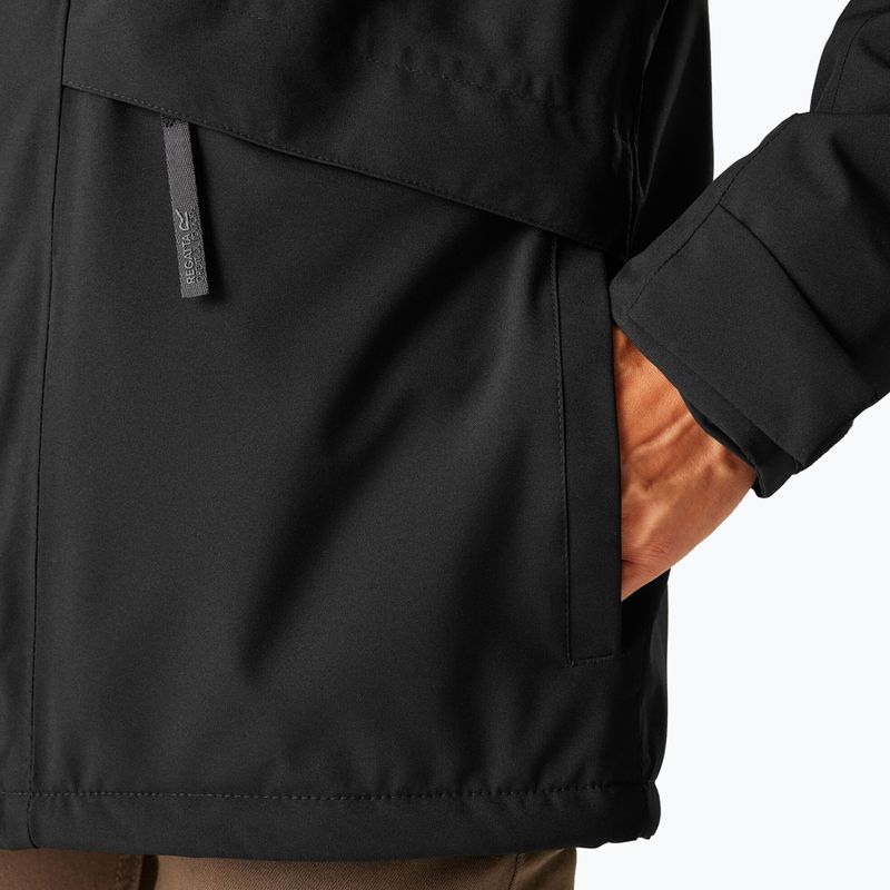 Vyriška lietaus striukė Regatta Balaton black/pumpkin spice 7