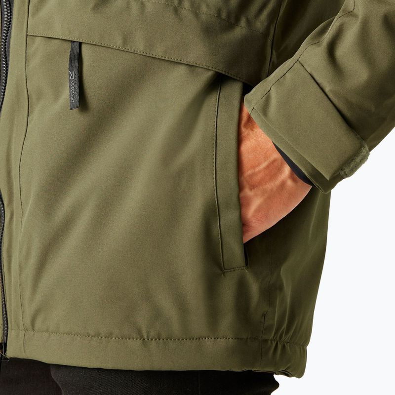 Vyriška lietaus striukė Regatta Balaton olive night/black 7