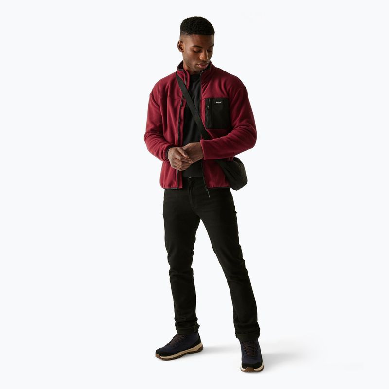 Vyriškas flisinis džemperis REGATTA Frankie Full Zip dark maroon 2