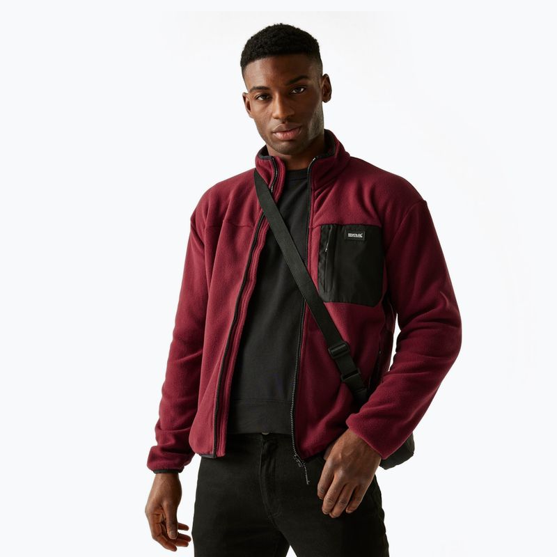 Vyriškas flisinis džemperis REGATTA Frankie Full Zip dark maroon 4