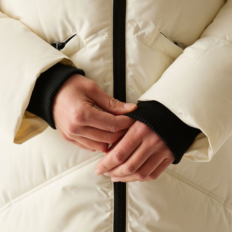 Moteriškas pašiltintas paltas REGATTA Ujeane stone white/black 7