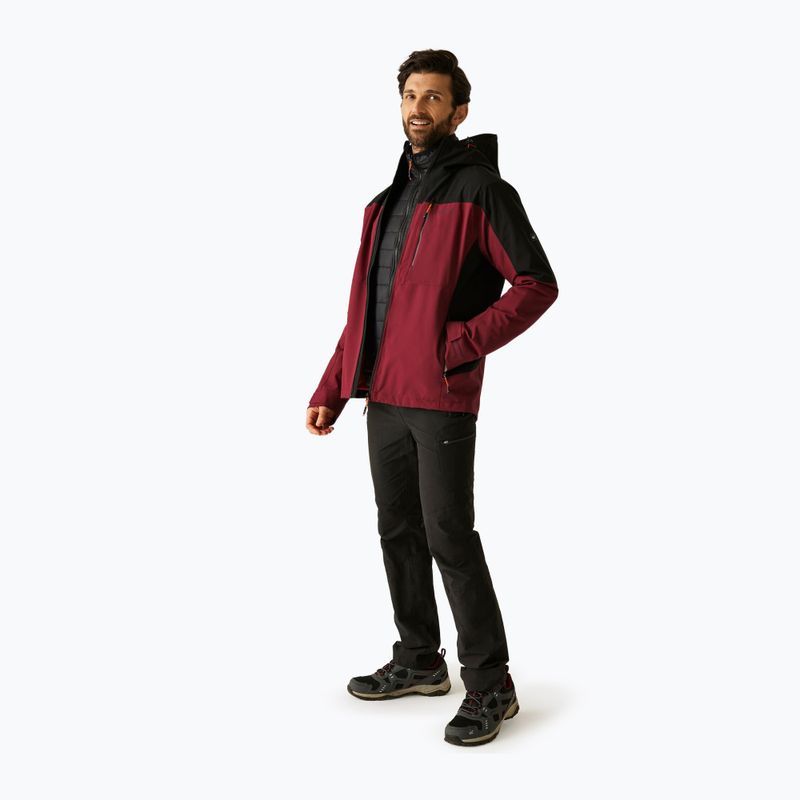 Vyriška 3-in-1 striukė REGATTA Wentwood dark maroon/black 2