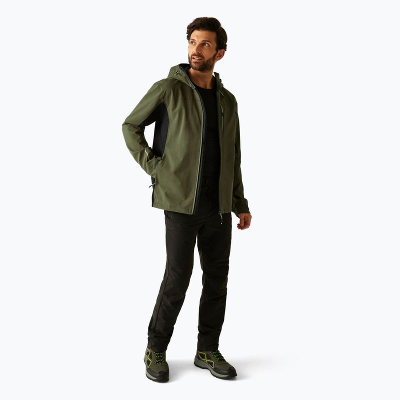 Vyriška softshell striukė REGATTA Birchdale II olive night/black 2