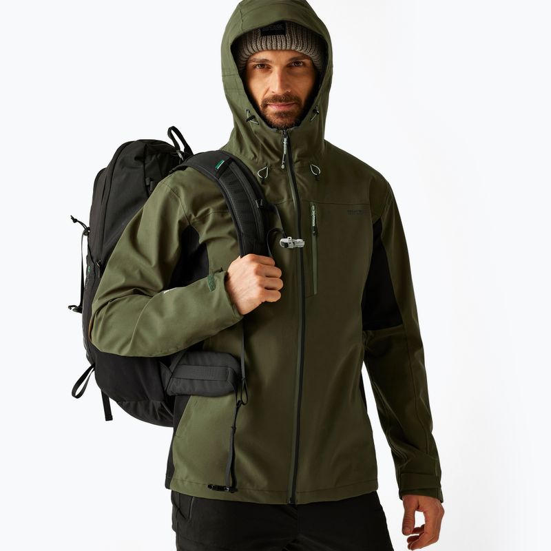 Vyriška softshell striukė REGATTA Birchdale II olive night/black 4