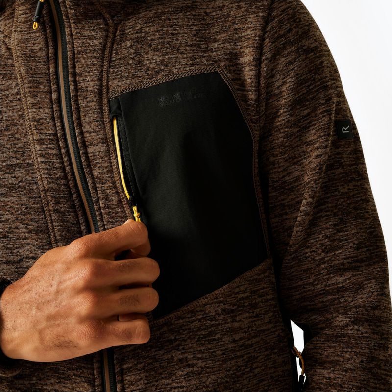 Vyriškas džemperis REGATTA Alven nut brown marl/black 5