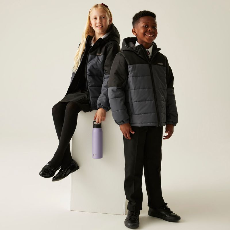 Vaikiška pašiltinta striukė REGATTA Lofthouse black/seal grey 12