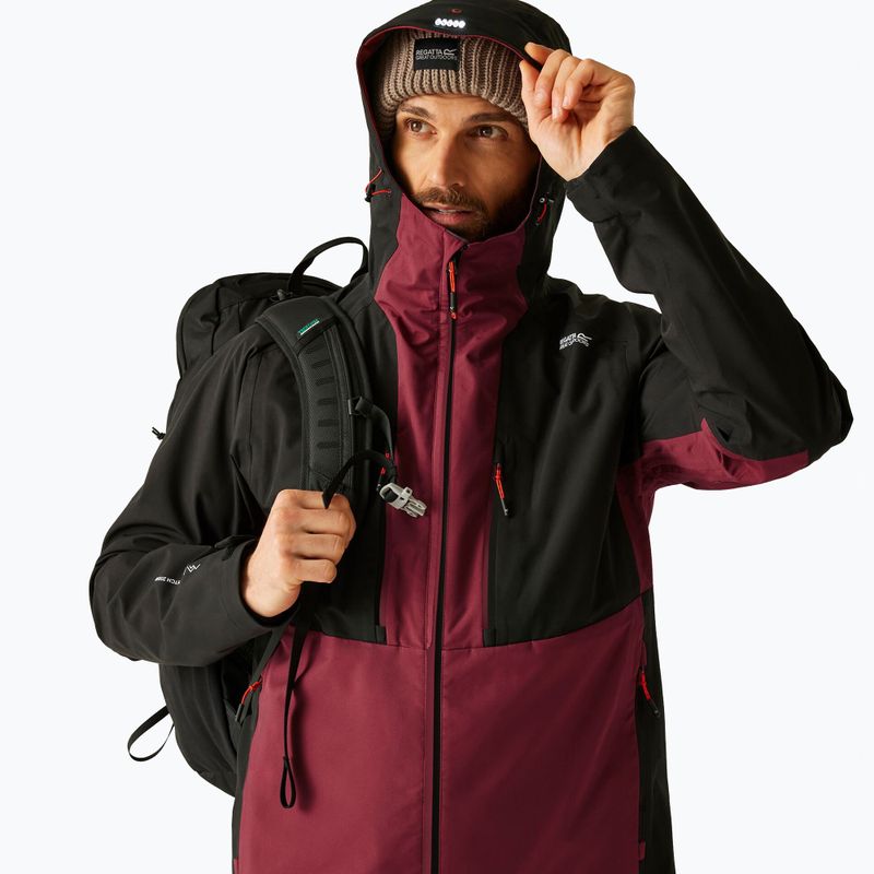 Vyriška 3-in-1 striukė REGATTA Sacramento dark maroon/black 4