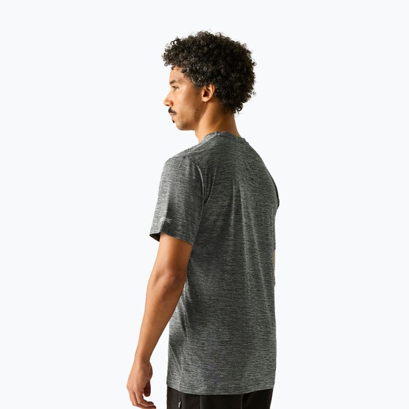 Vyriški žygio marškinėliai REGATTA Fingal dark storm marl 3