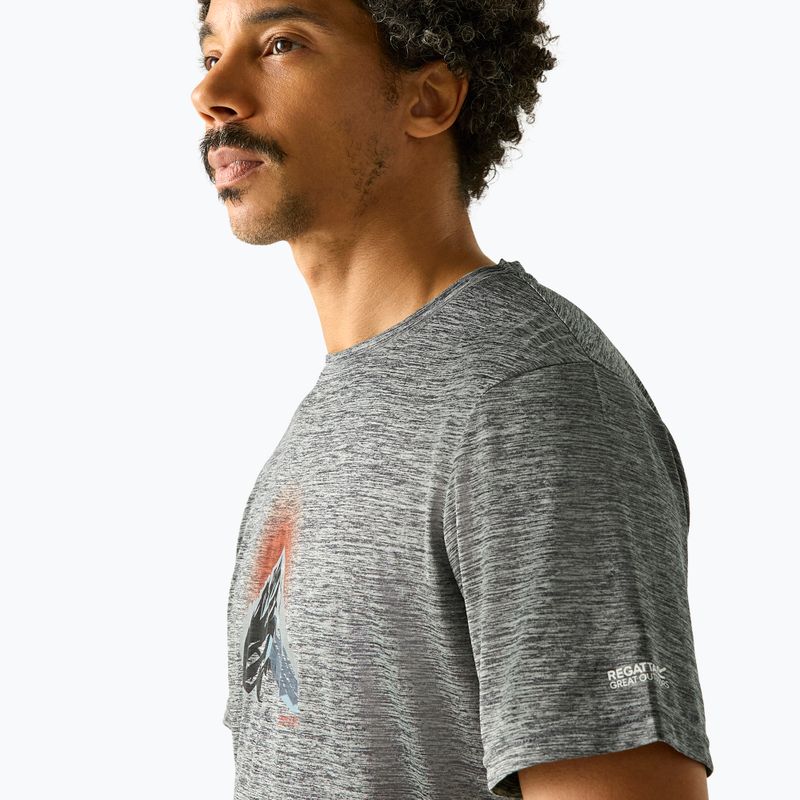 Vyriški žygio marškinėliai REGATTA Fingal dark storm marl 4