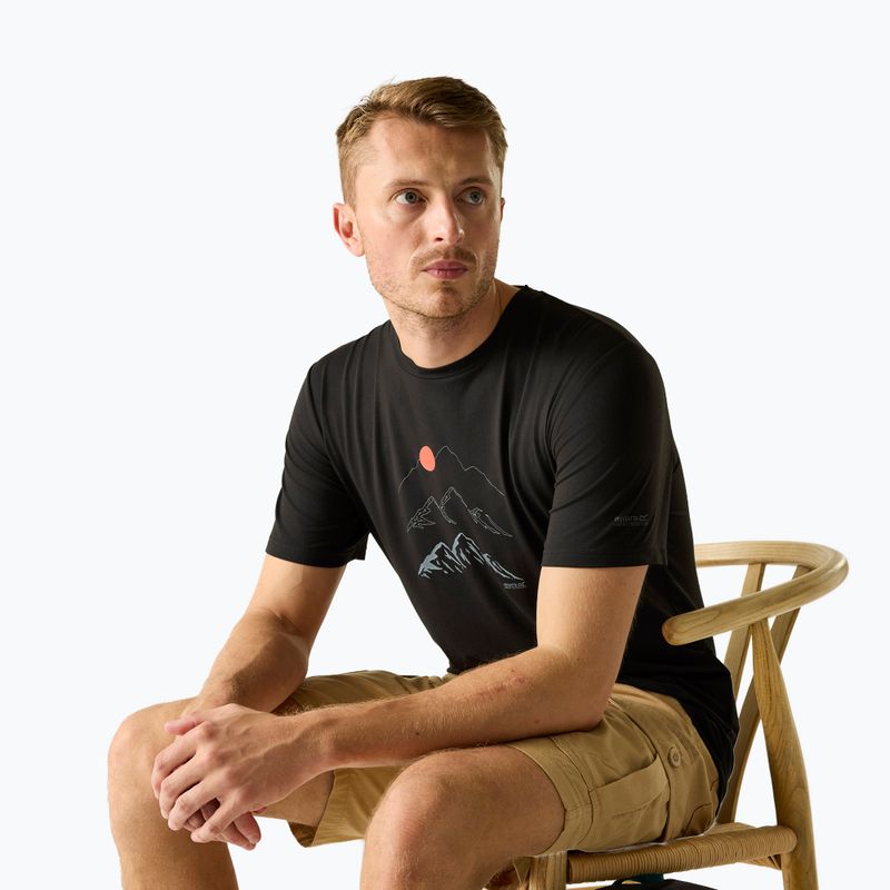 Vyriški žygio marškinėliai REGATTA Fingal Stretch black 4