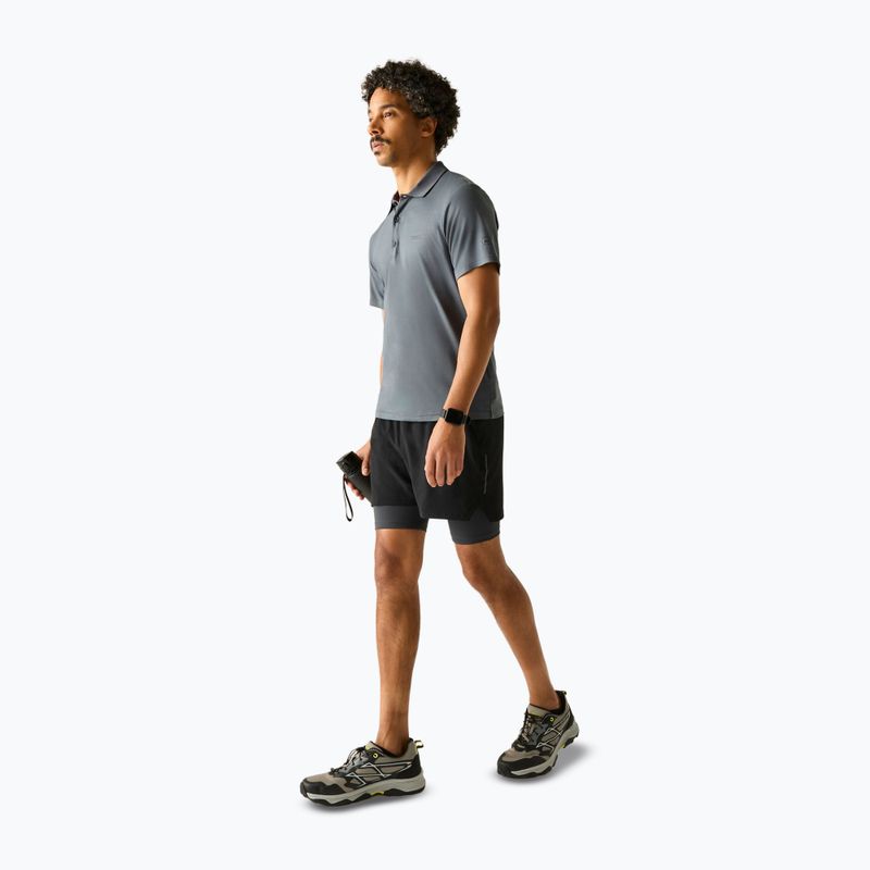 Vyriški žygio marškinėliai REGATTA Polo Maverikstretch dark storm 2