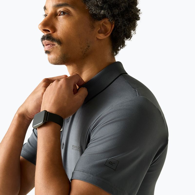 Vyriški žygio marškinėliai REGATTA Polo Maverikstretch dark storm 4