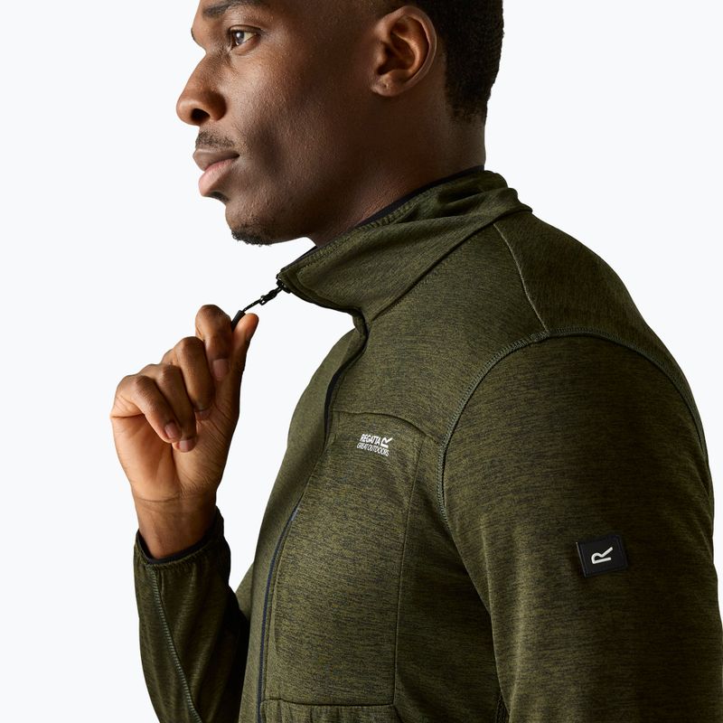 Vyriškas žygio džemperis REGATTA Hillden Midlayer dark khaki 4