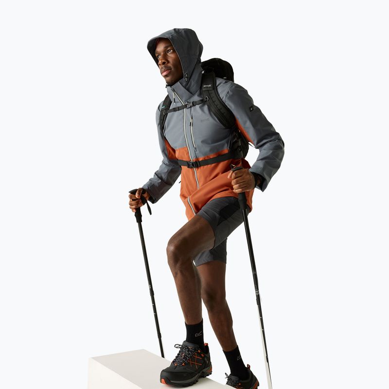 Vyriškas lietpaltis REGATTA Waterproof Shell Bosfield brick/dark storm 6