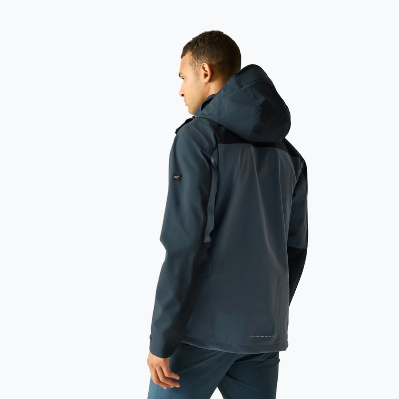 Vyriškas lietpaltis REGATTA Waterproof Shell Bosfield china blue/night sky 3