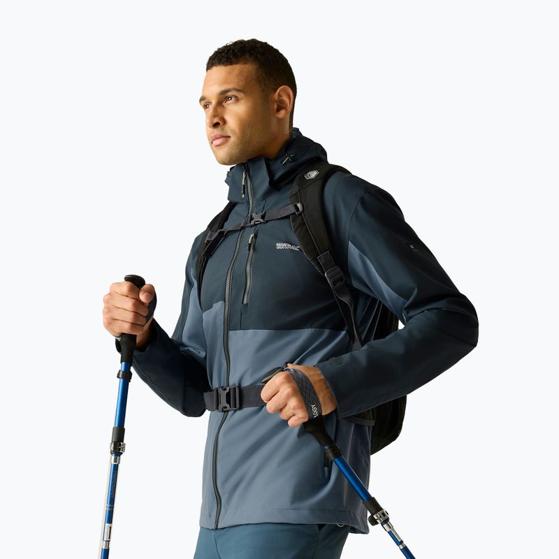 Vyriškas lietpaltis REGATTA Waterproof Shell Bosfield china blue/night sky 5