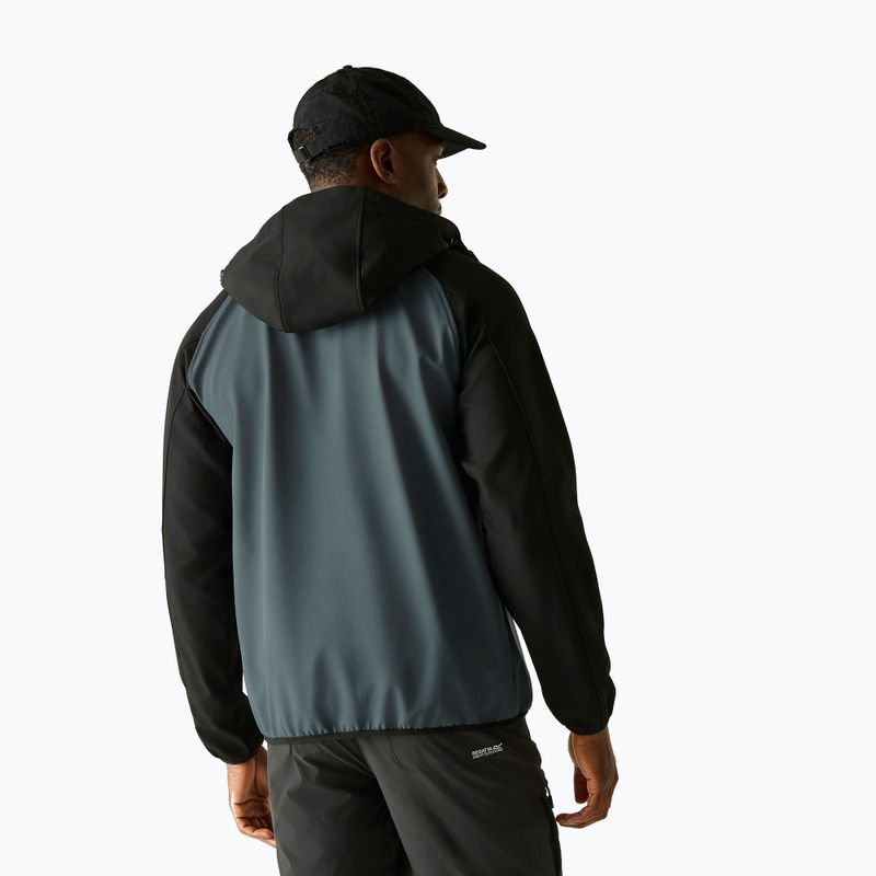 Vyriška softshell striukė REGATTA Arec III dark storm/black 3