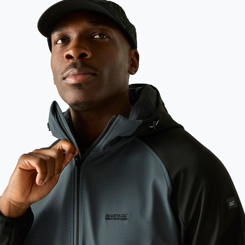 Vyriška softshell striukė REGATTA Arec III dark storm/black 4