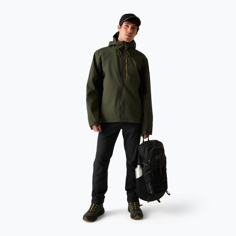 Vyriška lietaus striukė REGATTA Birchdale II dark khaki/black 2