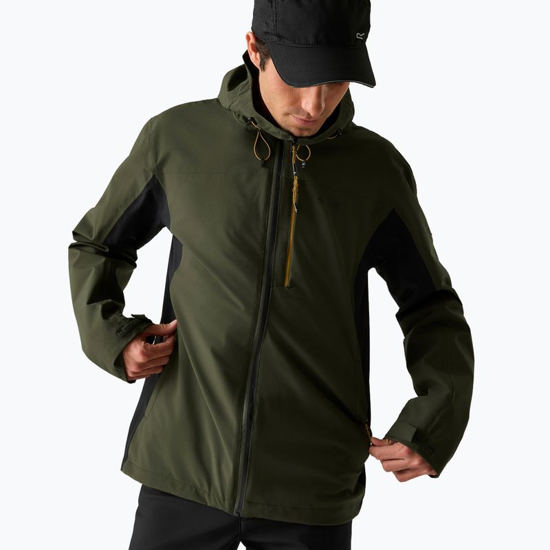 Vyriška lietaus striukė REGATTA Birchdale II dark khaki/black 3