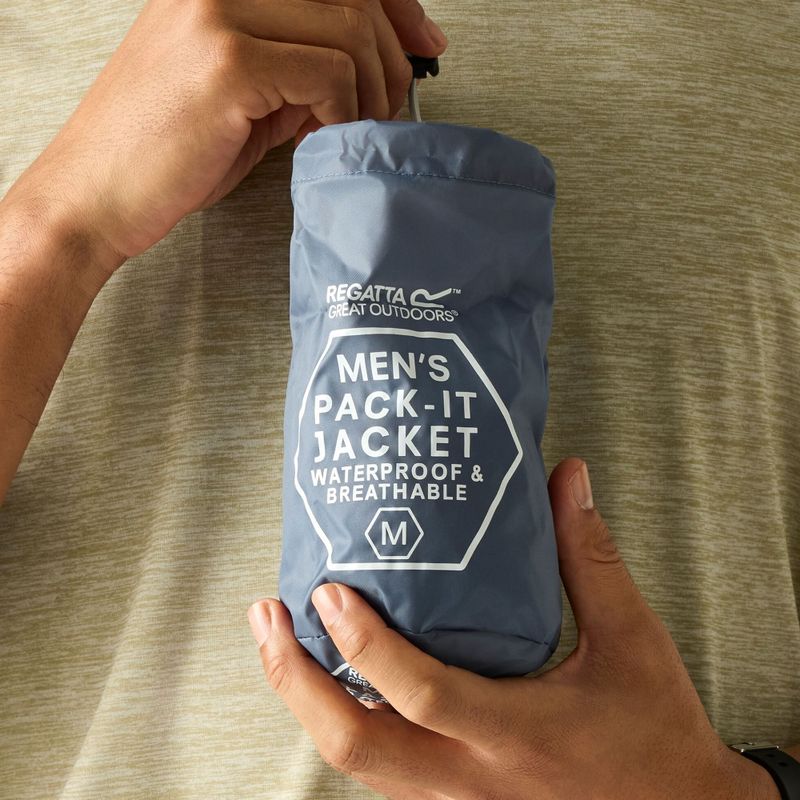 Vyriškas lietpaltis REGATTA Pack-It III china blue 6