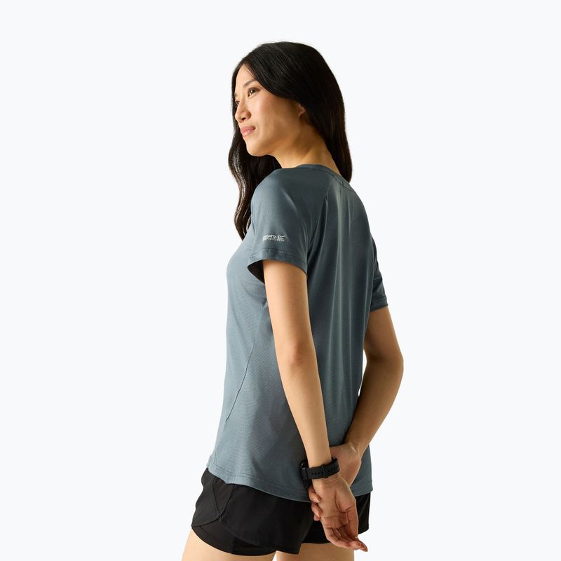 Moteriški trekingo marškinėliai REGATTA Limonite dark storm 3