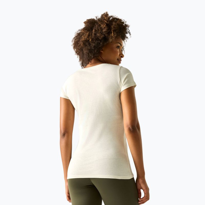 Moteriški trekingo marškinėliai REGATTA Breezed barley white 3