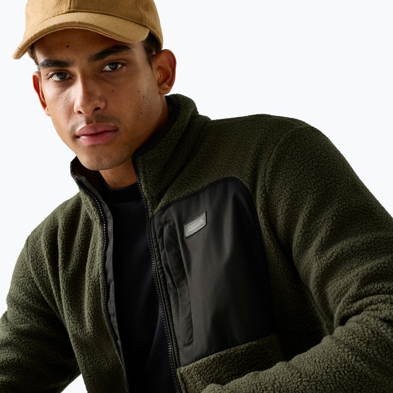 Vyriškas flisinis džemperis REGATTA Frankie Borg dark khaki/black 6
