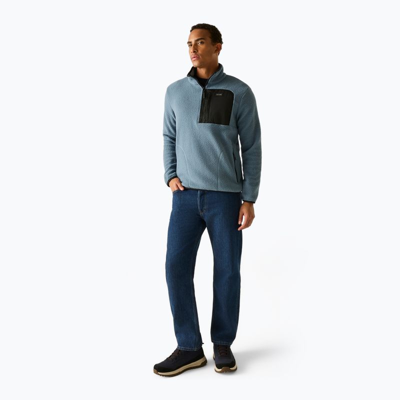 Vyriškas flisinis džemperis REGATTA Frankie Borg Half Zip grey mirage/black 2