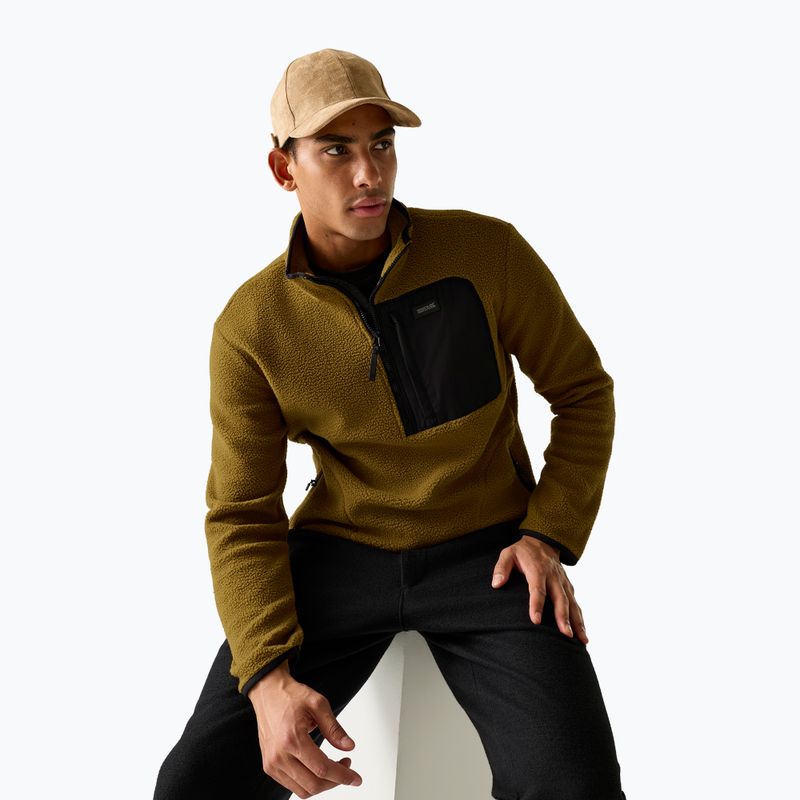 Vyriškas flisinis džemperis REGATTA Frankie Borg Half Zip rich tan/black 4