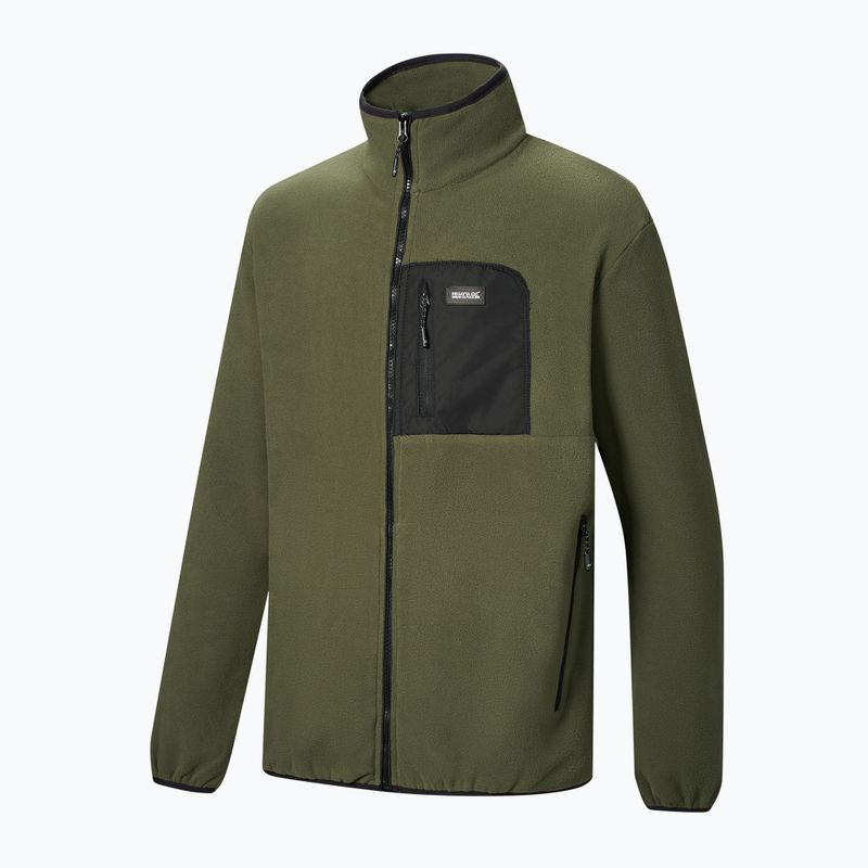 Vyriškas flisinis džemperis REGATTA  Frankie Full Zip Fleece dark khaki/black 3