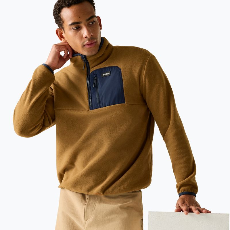 Vyriškas flisinis džemperis REGATTA Frankie Half Zip rich tan/navy 4
