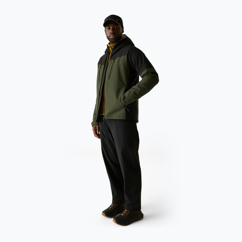 Vyriška lietaus striukė REGATTA Highton Stretch Padded dark khaki/black 2