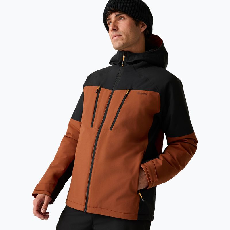 Vyriška lietaus striukė Regatta Highton Stretch Padded Jacket burnt henna/black 4