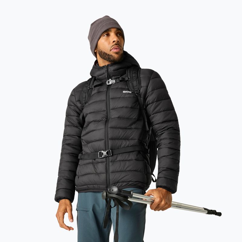 Vyriška pūsta striukė REGATTA Hooded Marizion black/burnt henna 3