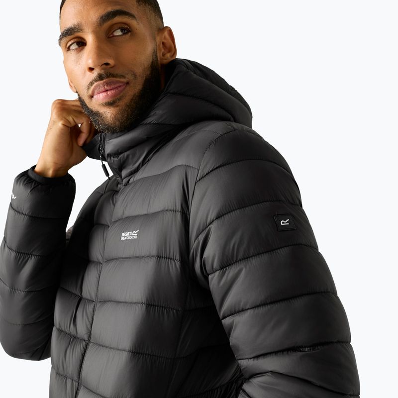 Vyriška pūsta striukė REGATTA Hooded Marizion black/burnt henna 5