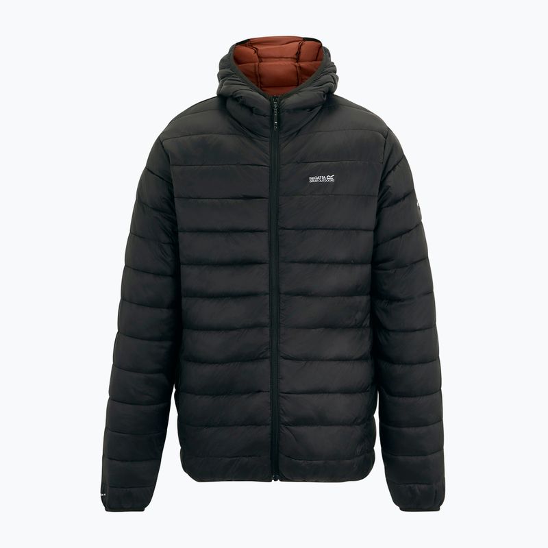 Vyriška pūsta striukė REGATTA Hooded Marizion black/burnt henna 9